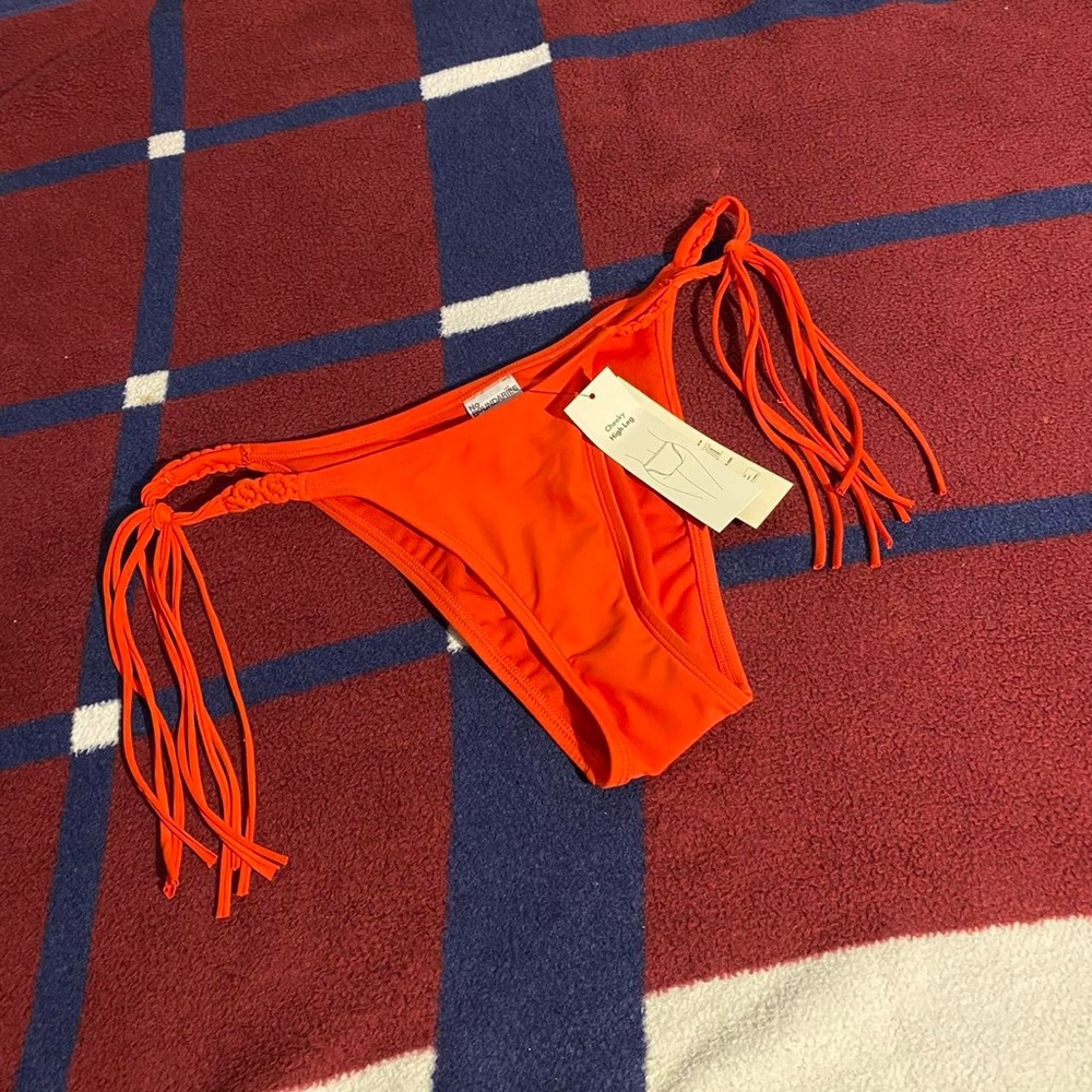 No Boundaries Cheeky High Leg Swim Bottom Boho Braided Women’s XS NWT